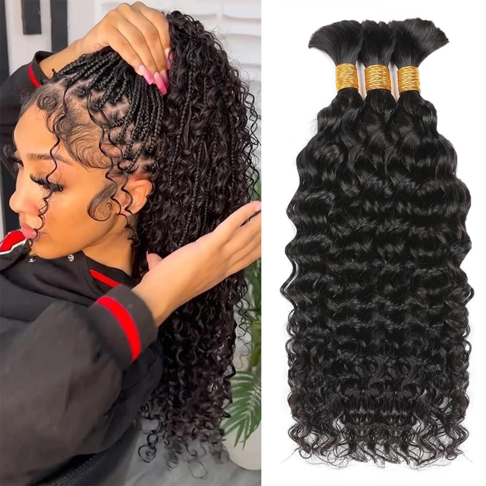 Water Wave Bulk Human Hair For Braiding - Cabelo Humano Ondulado para Tranças, Cabelo