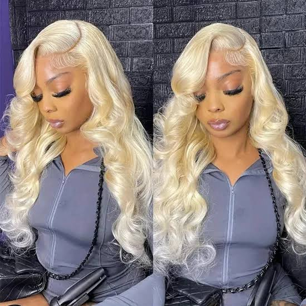 613 Blonde Body Wave Lace Front Wig - Perucas de Cabelo Humano Ondulado Cor