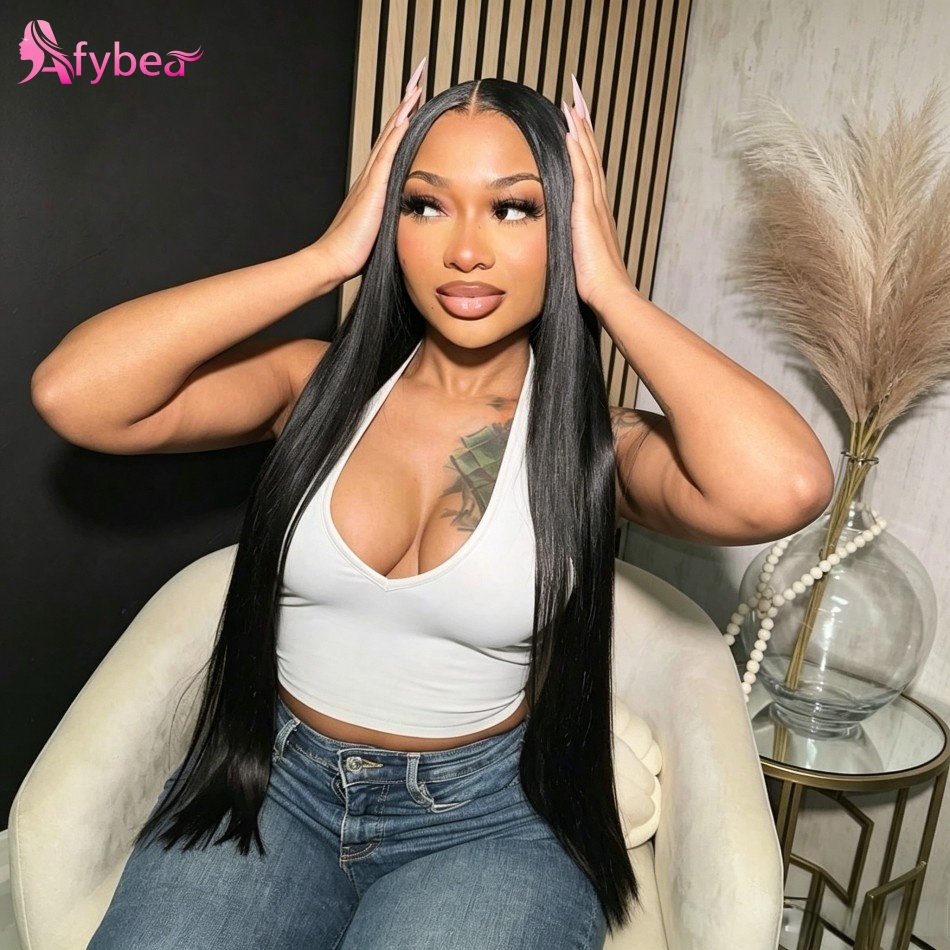 Hd Lace Frontal Wig Human Hair Pre Plucked - Peruca de Cabelo Humano Liso Sem