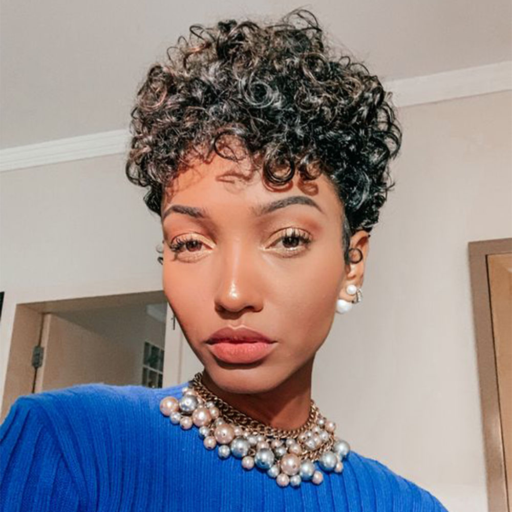 Short Pixie Cut Wig Human Hair Cheap - Peruca curta de corte pixie encaracolado