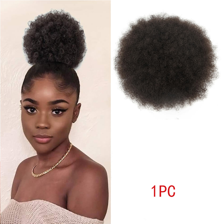 Drawstring Afro Curly Puff Ponytail - Afro puff cordão rabo de cavalo