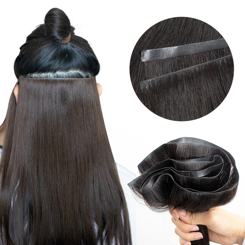 Invisible Tape In Extensions Real Hair - Fita longa invisível pu trama pacotes