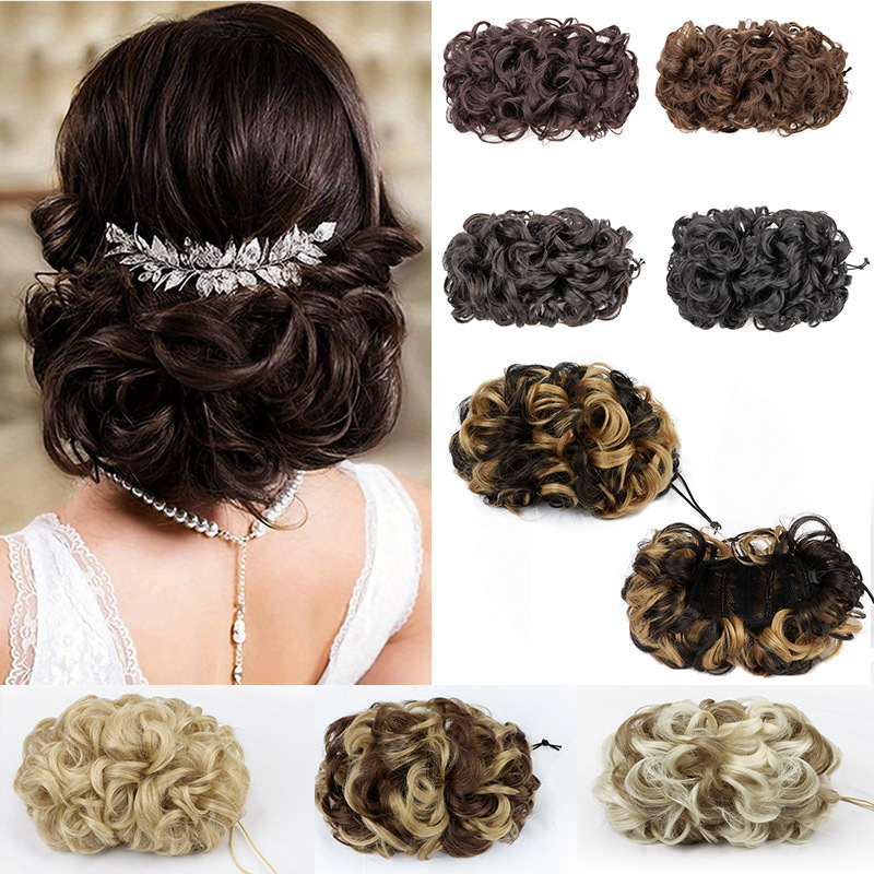 Claw Clip Messy Bun Hair Piece - Extensão de Coque Cacheado com Presilha