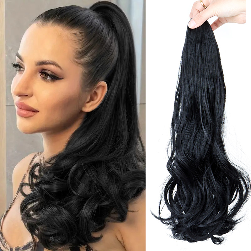 Synthetic Braided Wigs For Black Women - Sintético longo encaracolado rabo de cavalo