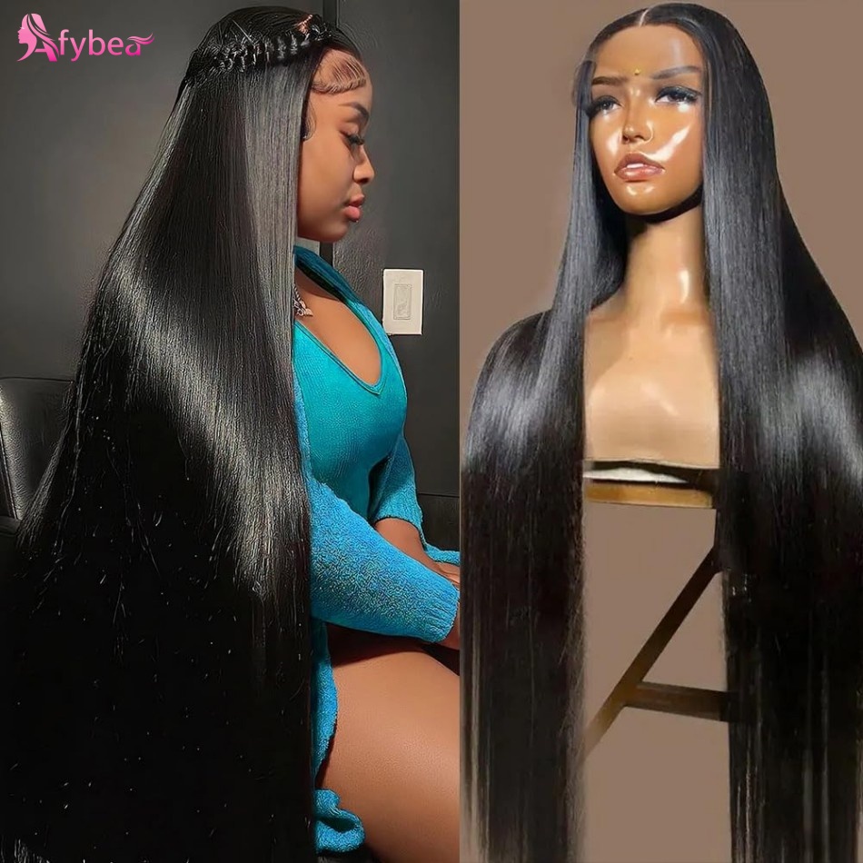 Hd Lace Frontal Wig Human Hair Pre Plucked - Perucas de Cabelo Humano Liso de