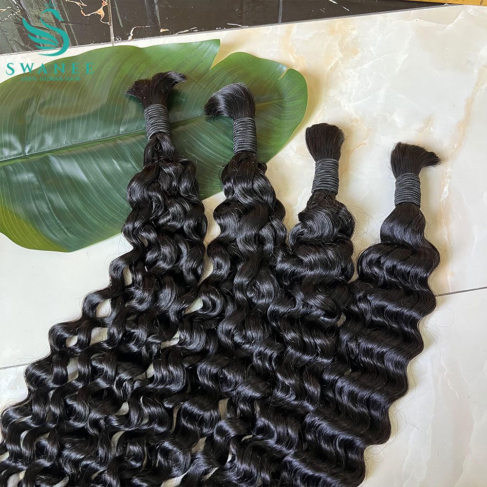 Water Wave Bulk Human Hair For Braiding - Cabelo Humano Ondulado 100% Natural para