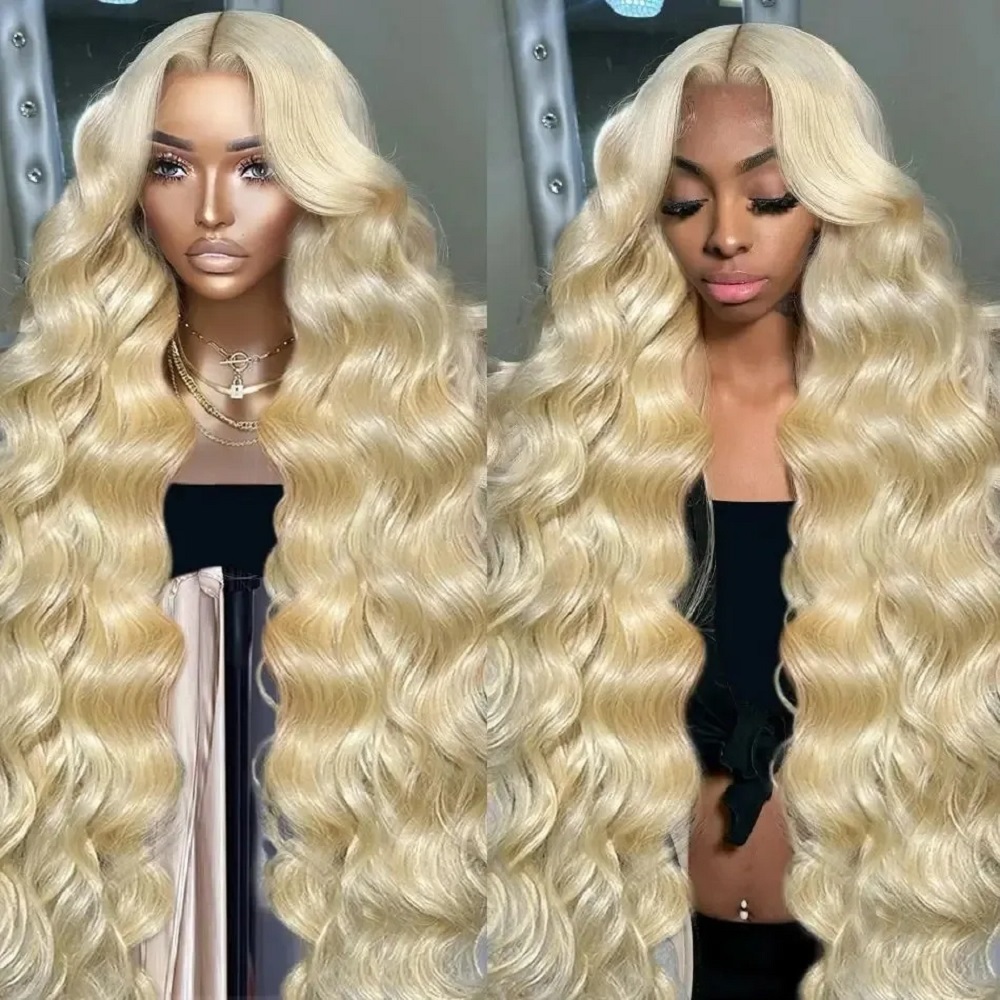 613 Blonde Body Wave Lace Front Wig - Perucas de Cabelo Humano Loiro HD