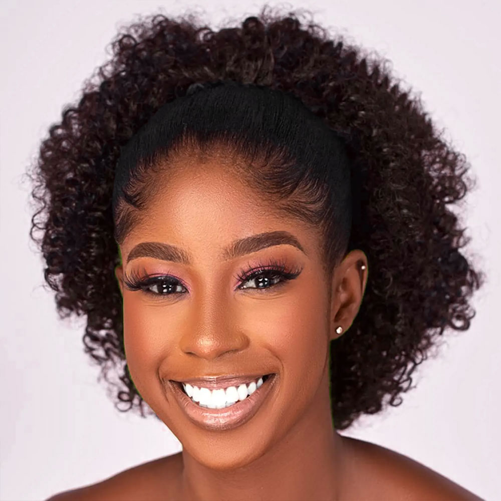 Drawstring Afro Curly Puff Ponytail - Extensão de Cabelo Afro Puff Cacheado