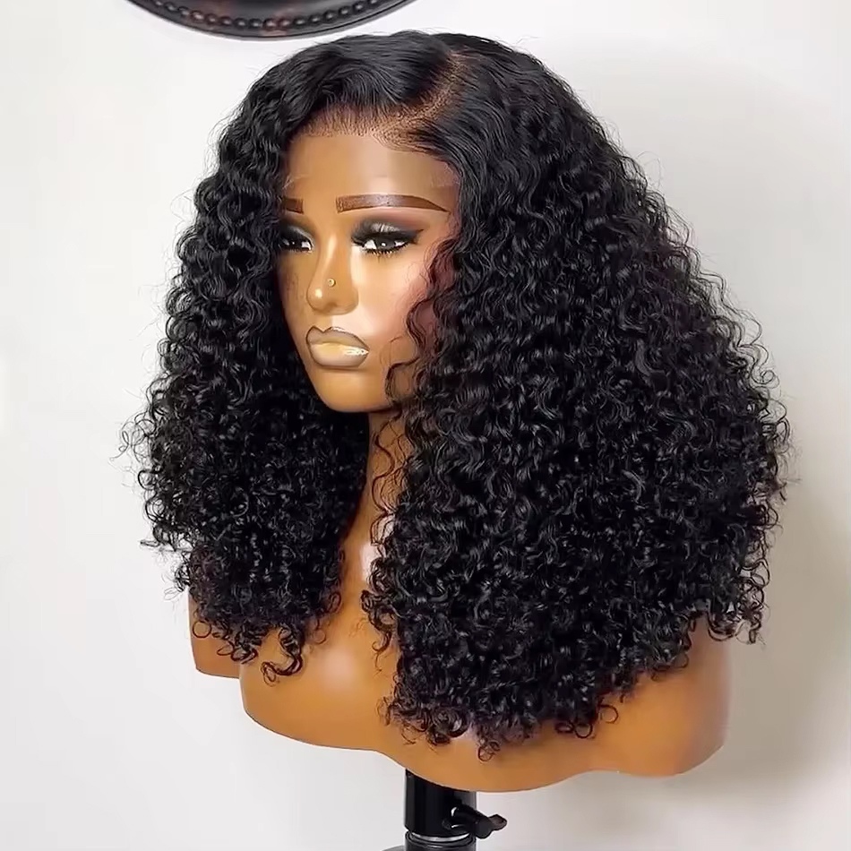 Glueless Wear And Go Human Hair Wig - Peruca Curta Cacheada Bob 230% com