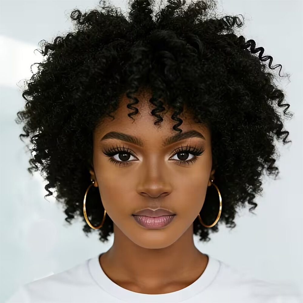 Short Pixie Cut Wig Human Hair Cheap - Perucas de Cabelo Humano Curto Cacheado