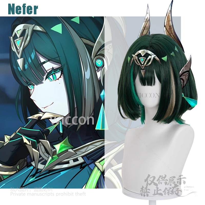 Synthetic Wigs - Anime jogo genshin impacto novo nefer