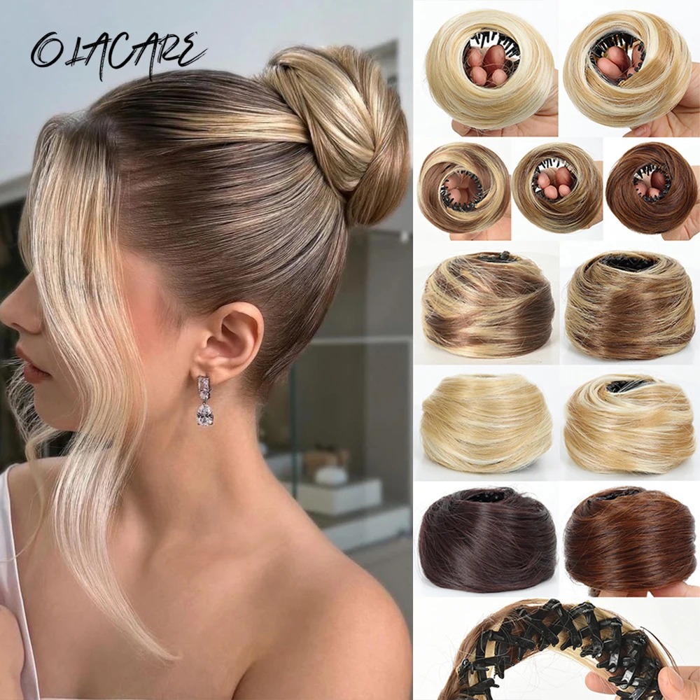 Claw Clip Messy Bun Hair Piece - Presilha de Cabelo Sintética Mini Retrátil