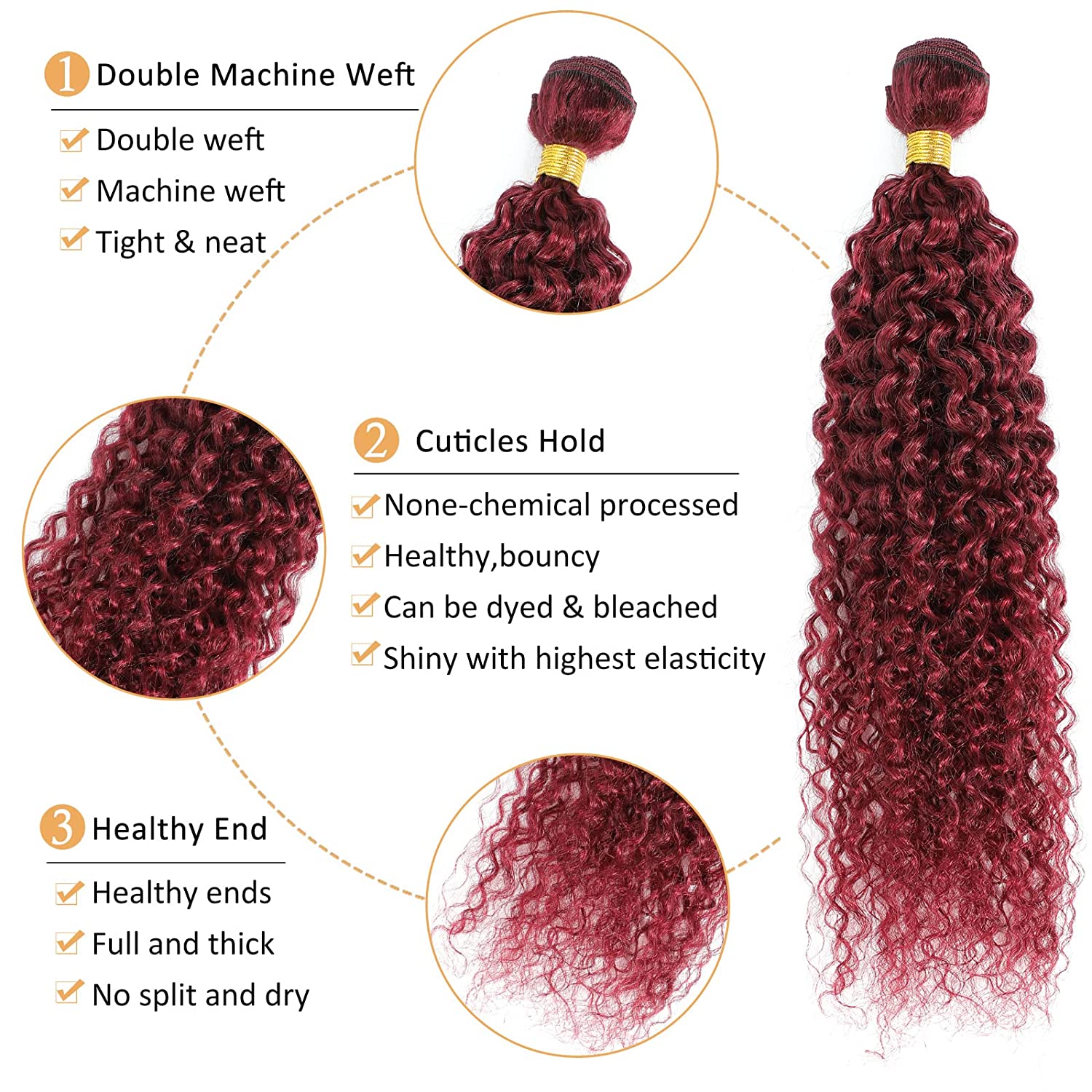 Pacotes de Cabelo Humano 100%  - Deep Wave 3 Bundles With Closure avaliação e preço