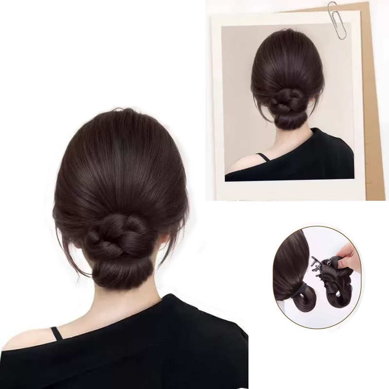 Acessórios de cabelo sintético - Claw Clip Messy Bun Hair Piece avaliação e preço