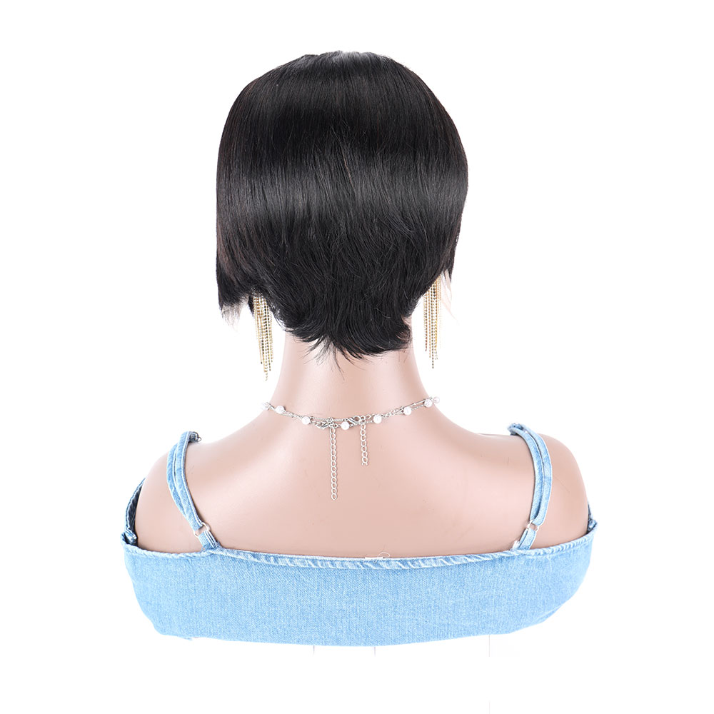 Peruca de cabelo humano curto  - Short Pixie Cut Wig Human Hair Cheap avaliação e preço