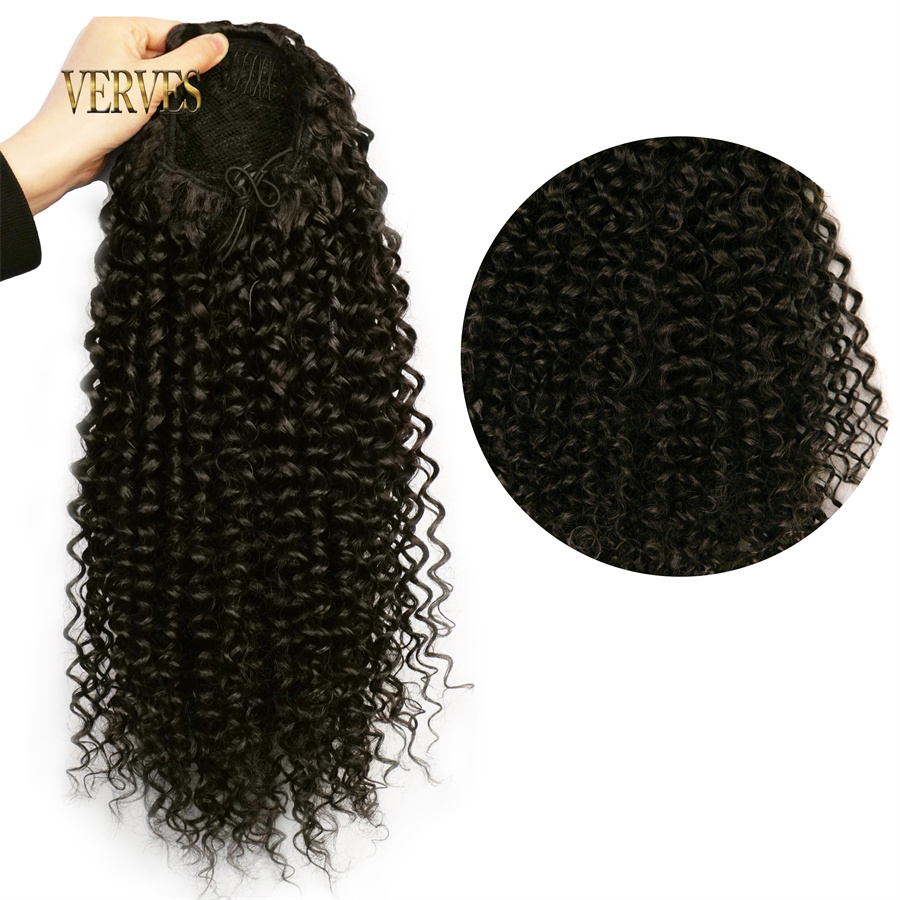 VERVES Cordão Sintético Puff R - Drawstring Afro Curly Puff Ponytail avaliação e preço