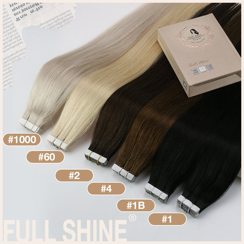 Fita de brilho completo em ext - Invisible Tape In Extensions Real Hair avaliação e preço