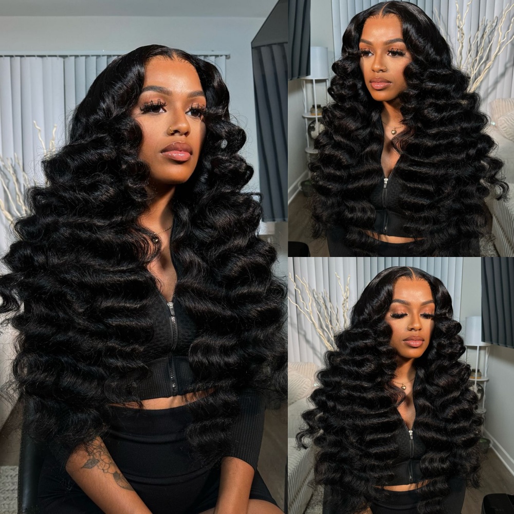 Cabelo Humano Ondulado Solto c - Deep Wave 3 Bundles With Closure avaliação e preço