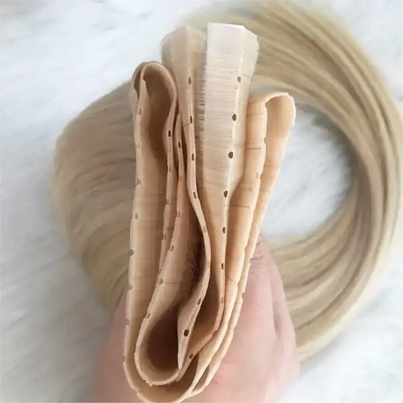 Trama de cabelo invisível pu c - Invisible Tape In Extensions Real Hair avaliação e preço