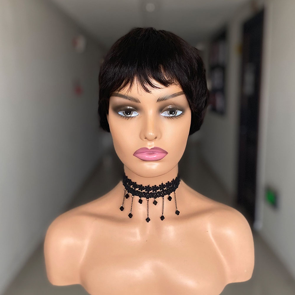 Perucas de cabelo humano curto - Short Pixie Cut Wig Human Hair Cheap avaliação e preço