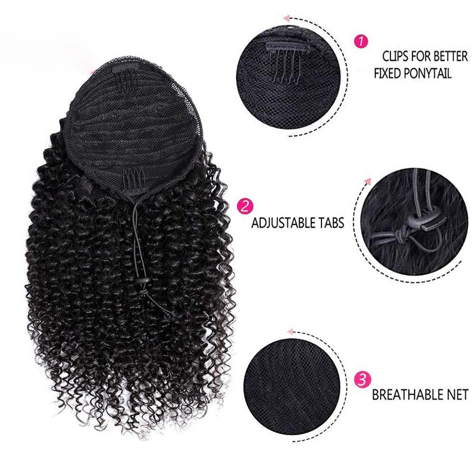 Rabo de Cavalo Afro Kinky Cach - Seamless Clip In Hair Extensions Human Hair avaliação e preço