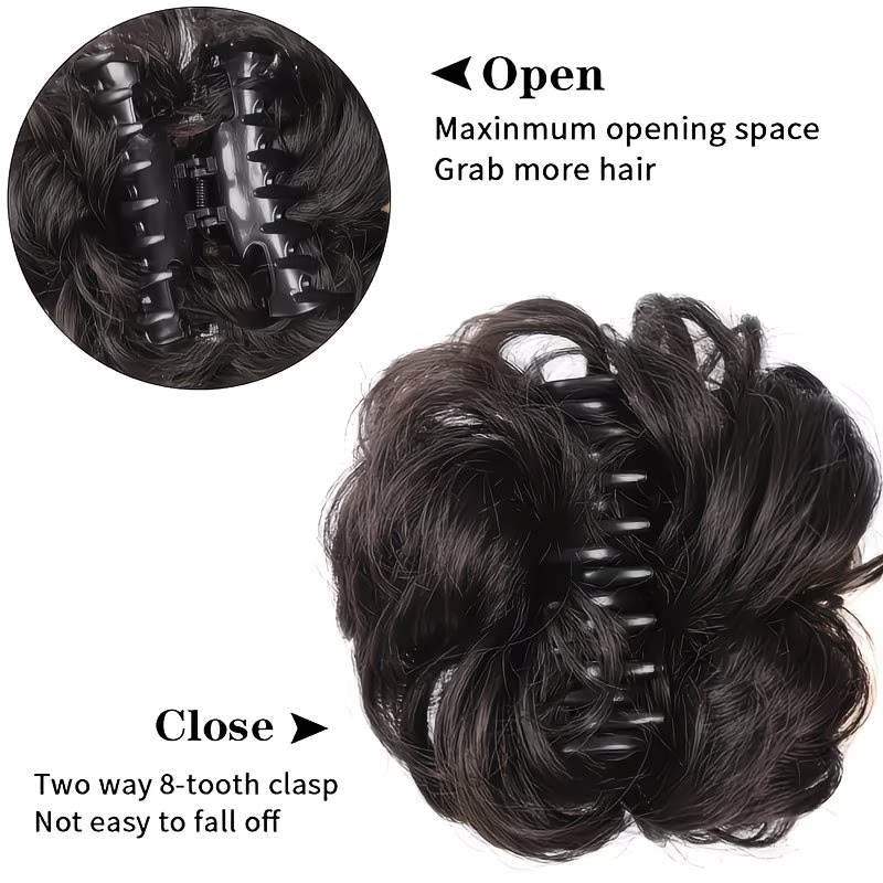 Coque Sintético Desgrenhado Cu - Claw Clip Messy Bun Hair Piece avaliação e preço