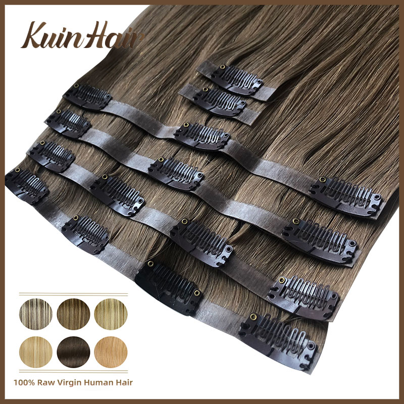 Grampo reto invisível do plutô - Seamless Clip In Hair Extensions Human Hair avaliação e preço