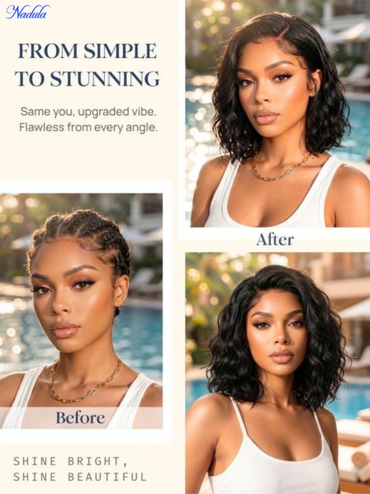Peruca BOB Nadula 13x4 com Ren - Pre Parted 13X4 Lace Front Bob Wig avaliação e preço