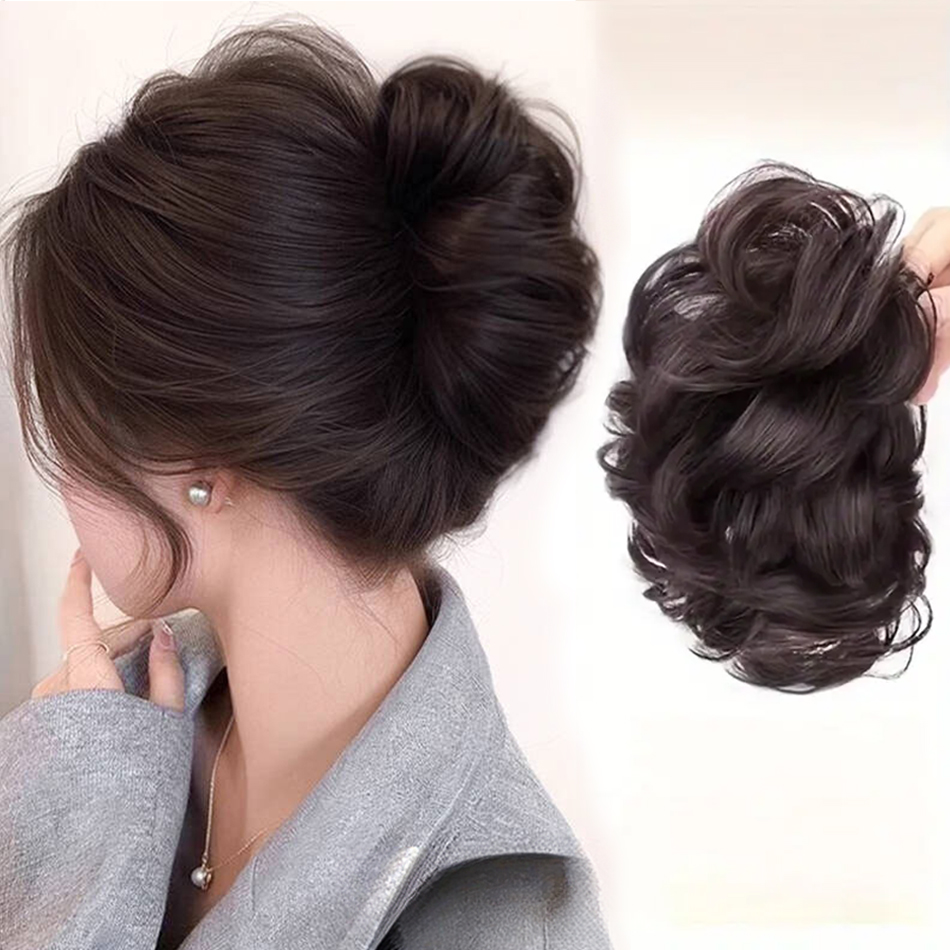 Coque bagunçado sintético, peç - Claw Clip Messy Bun Hair Piece avaliação e preço