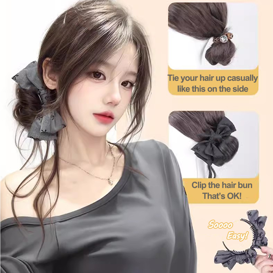 Extensão de cabelo sintético,  - Claw Clip Messy Bun Hair Piece avaliação e preço