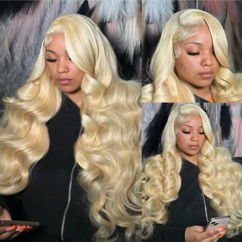 Mel loira 613 onda do corpo pe - 613 Blonde Body Wave Lace Front Wig avaliação e preço