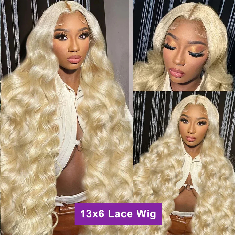 Finros onda do corpo 13x6 hd t - 613 Blonde Body Wave Lace Front Wig avaliação e preço