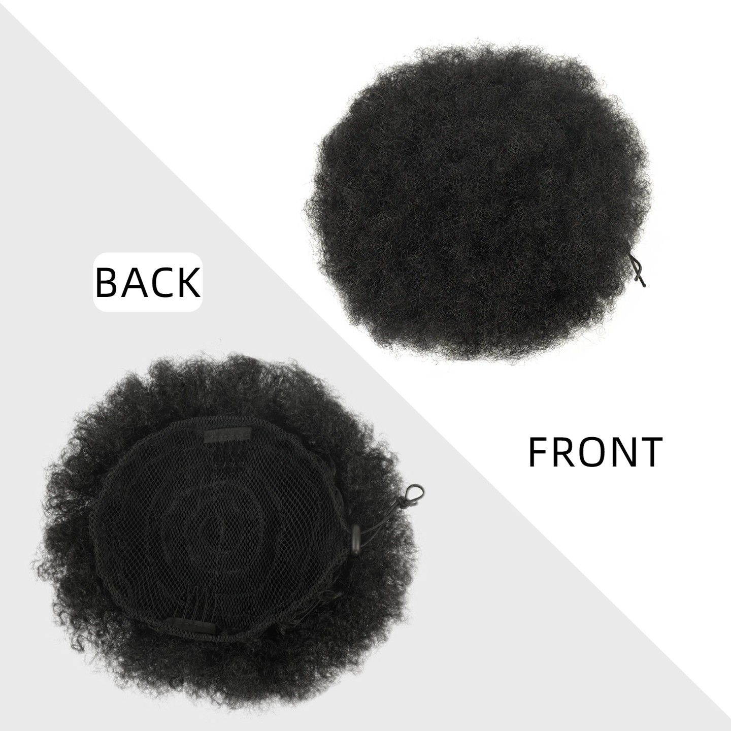 Extensão de Rabo de Cavalo Afr - Drawstring Afro Curly Puff Ponytail avaliação e preço