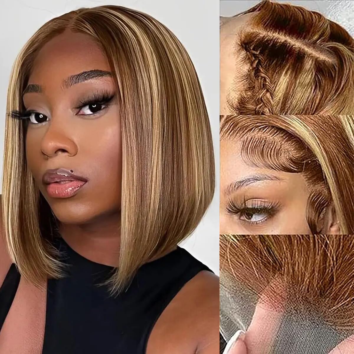 Peruca Bob de Cabelo Humano 13 - Pre Parted 13X4 Lace Front Bob Wig avaliação e preço