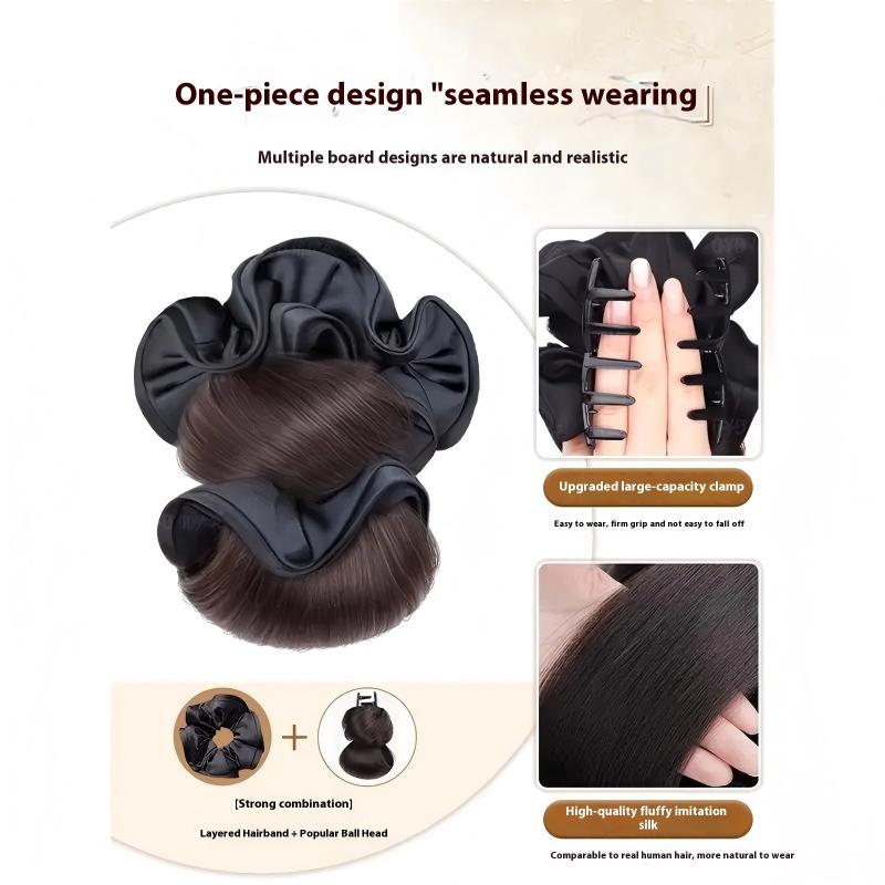 Sem esforço updo garra sintéti - Claw Clip Messy Bun Hair Piece avaliação e preço