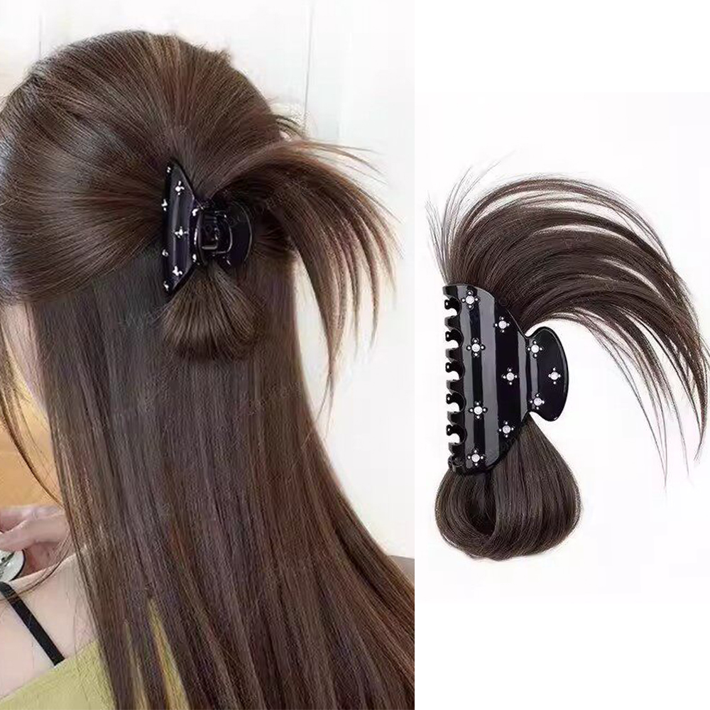 Coque Desgrenhado Volumoso com - Claw Clip Messy Bun Hair Piece avaliação e preço