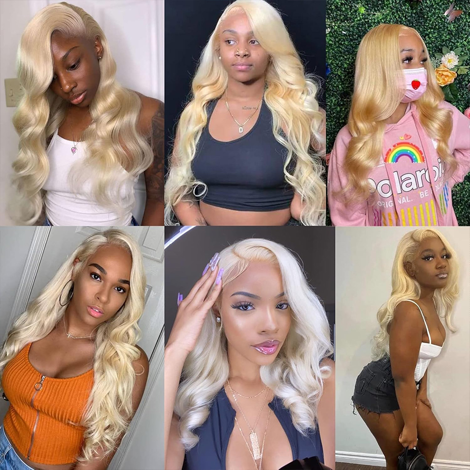 Peruca Frontal HD Lace 13x6, P - 613 Blonde Body Wave Lace Front Wig avaliação e preço