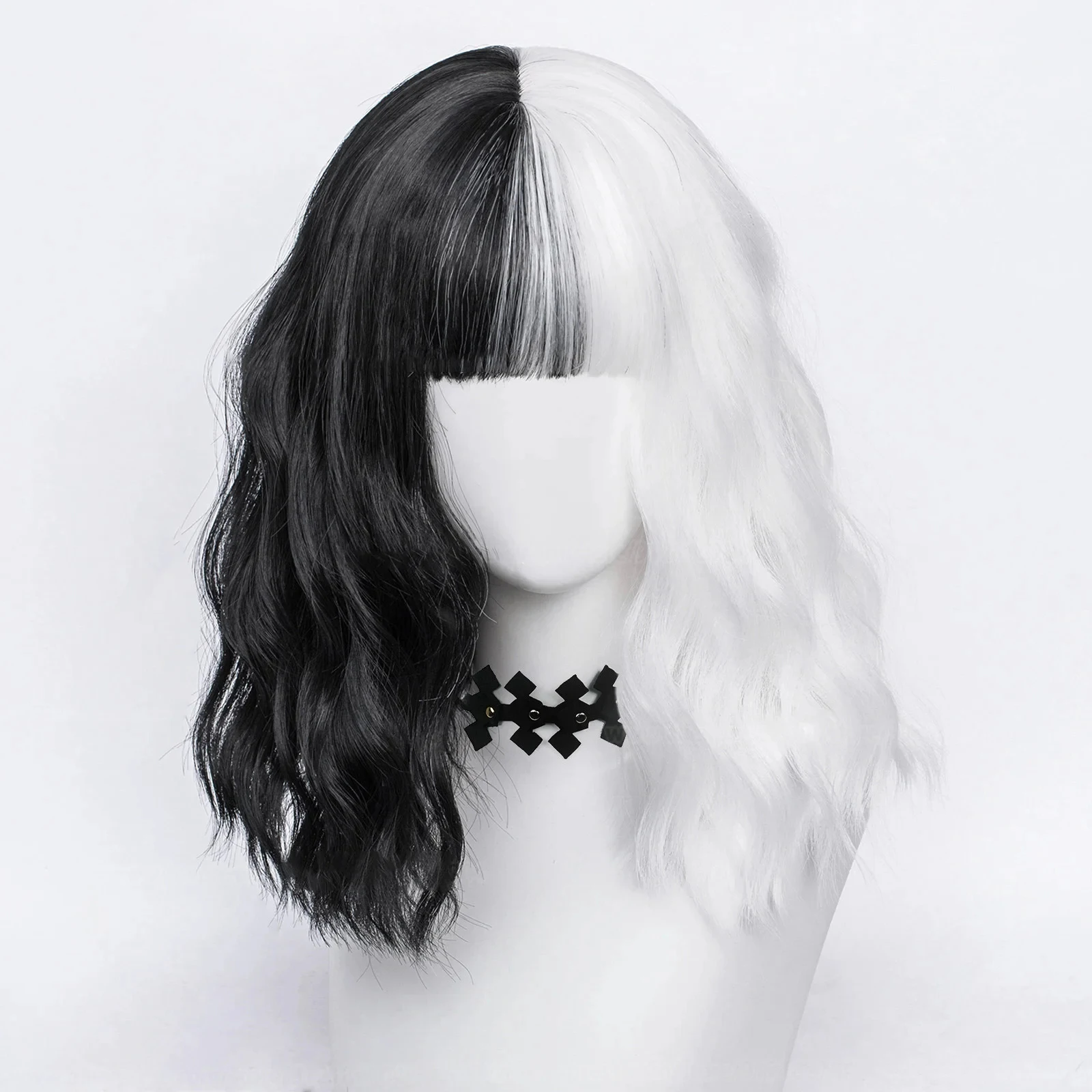 Peruca de Cosplay Cruella de V - Synthetic Braided Wigs For Black Women avaliação e preço