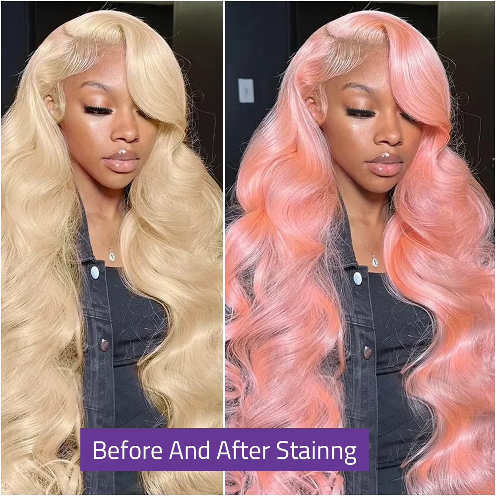 613 Peruca Frontal de Renda Tr - 613 Blonde Body Wave Lace Front Wig avaliação e preço
