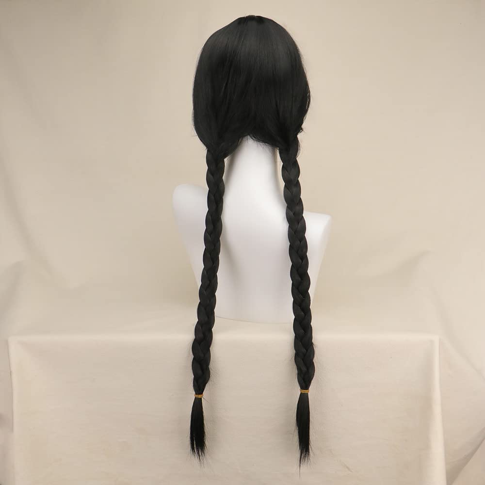 Perucas longas góticas para co - Synthetic Braided Wigs For Black Women avaliação e preço