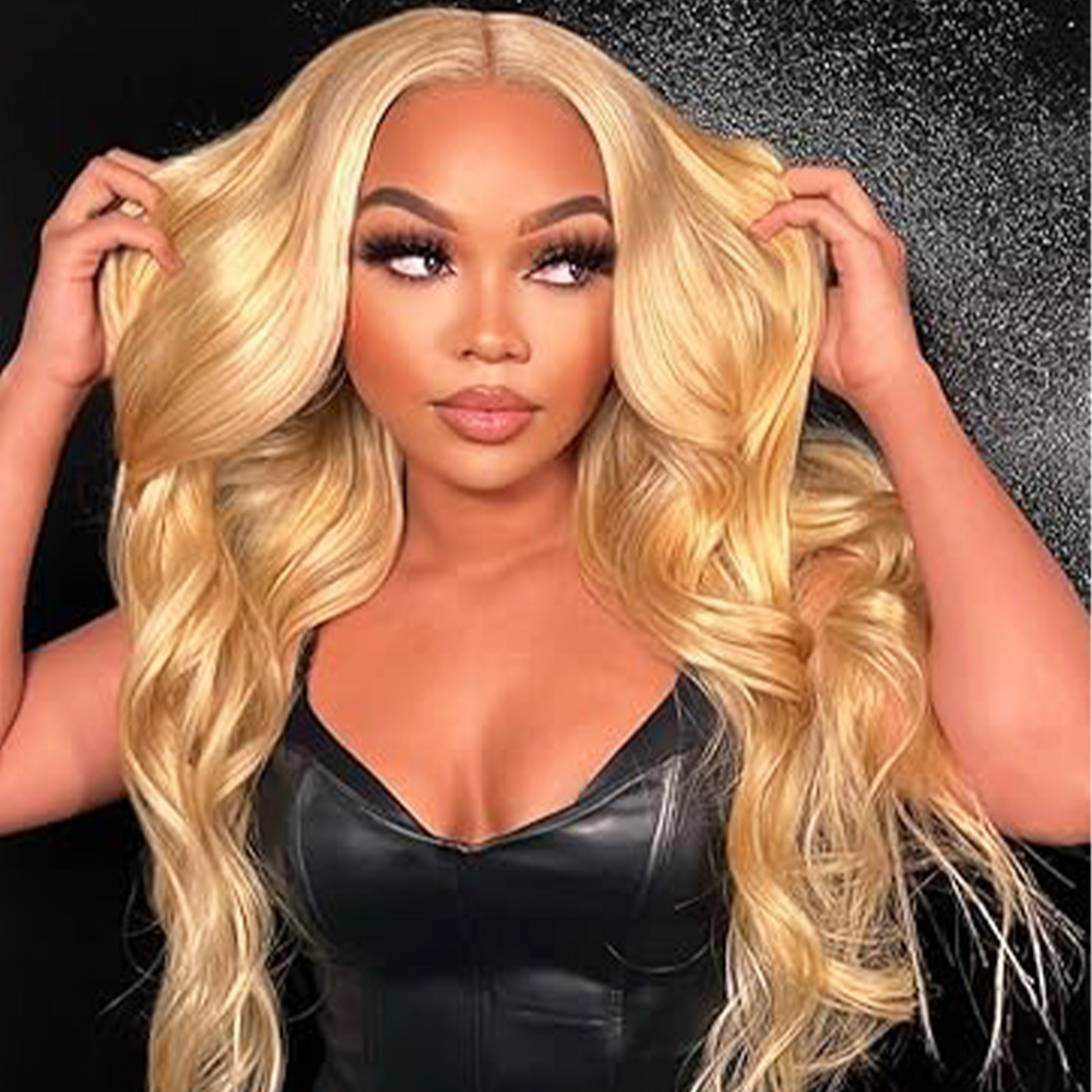 Peruca de Cabelo Humano Loiro  - 613 Blonde Body Wave Lace Front Wig avaliação e preço