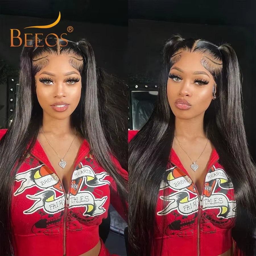 Peruca Frontal Completa BEEOS  - Hd Lace Frontal Wig Human Hair Pre Plucked avaliação e preço