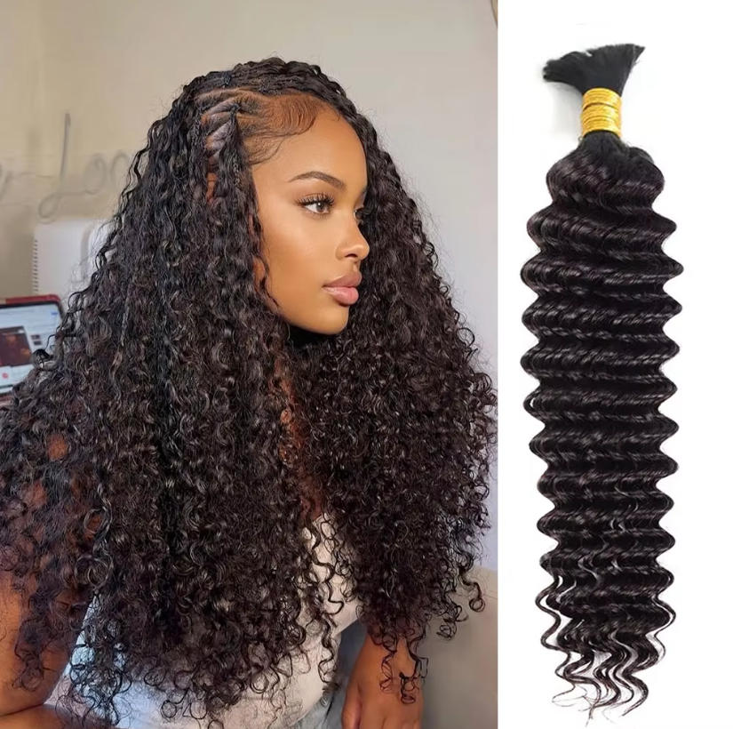 Cabelo Humano Solto em Massa,  - Water Wave Bulk Human Hair For Braiding avaliação e preço