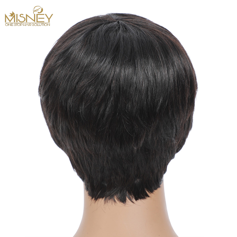 Cabelo humano curto perucas pi - Short Pixie Cut Wig Human Hair Cheap avaliação e preço