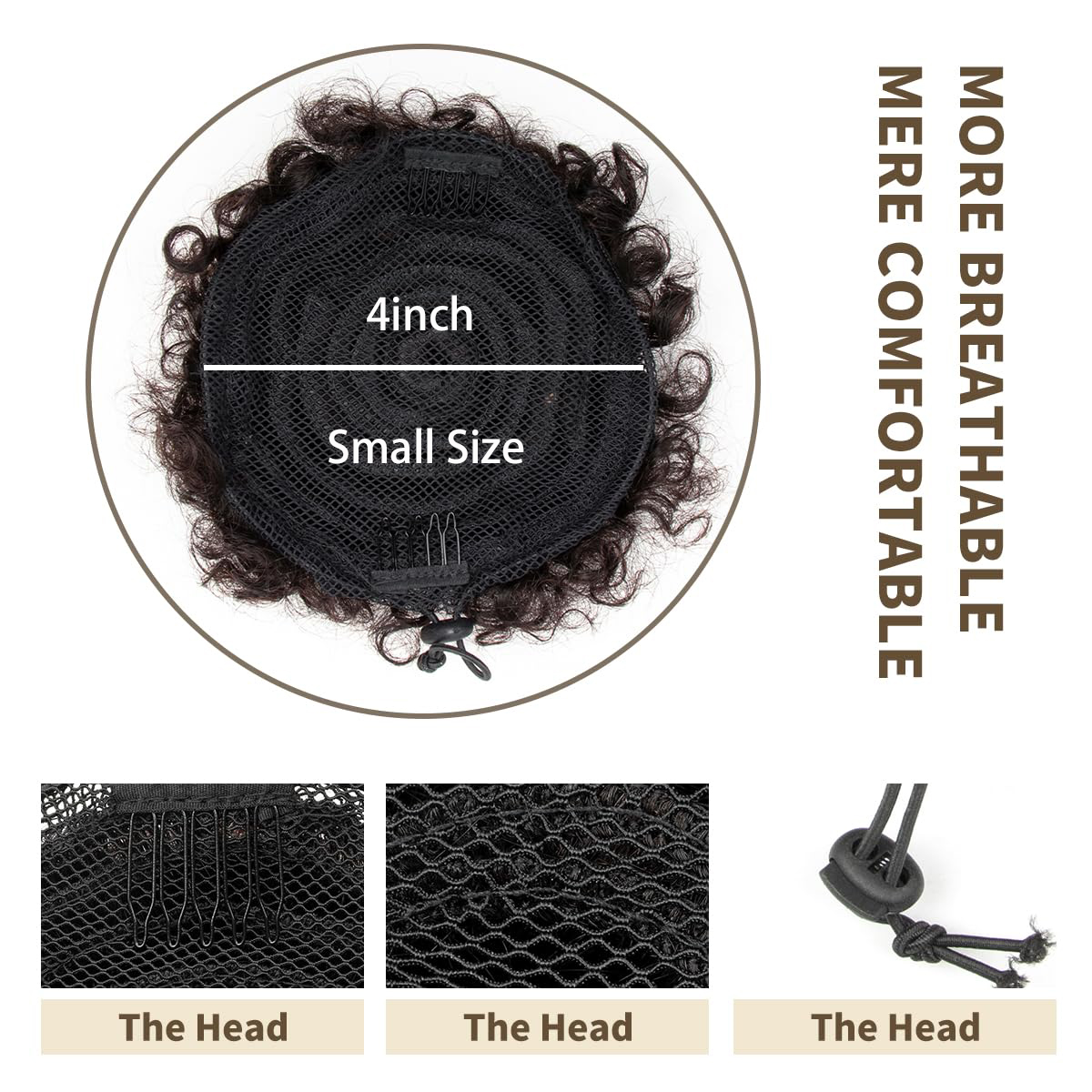 Sintético Afro Puff Drawstring - Drawstring Afro Curly Puff Ponytail avaliação e preço