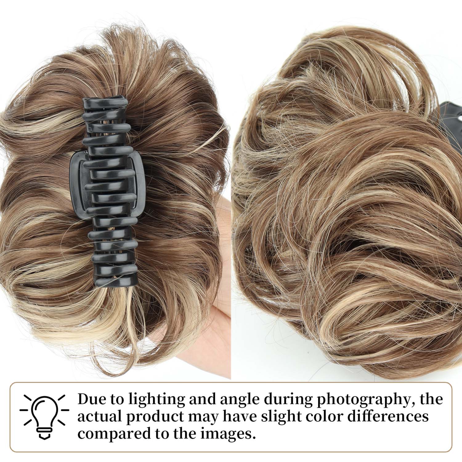 Aplique de Cabelo Sintético pa - Claw Clip Messy Bun Hair Piece avaliação e preço