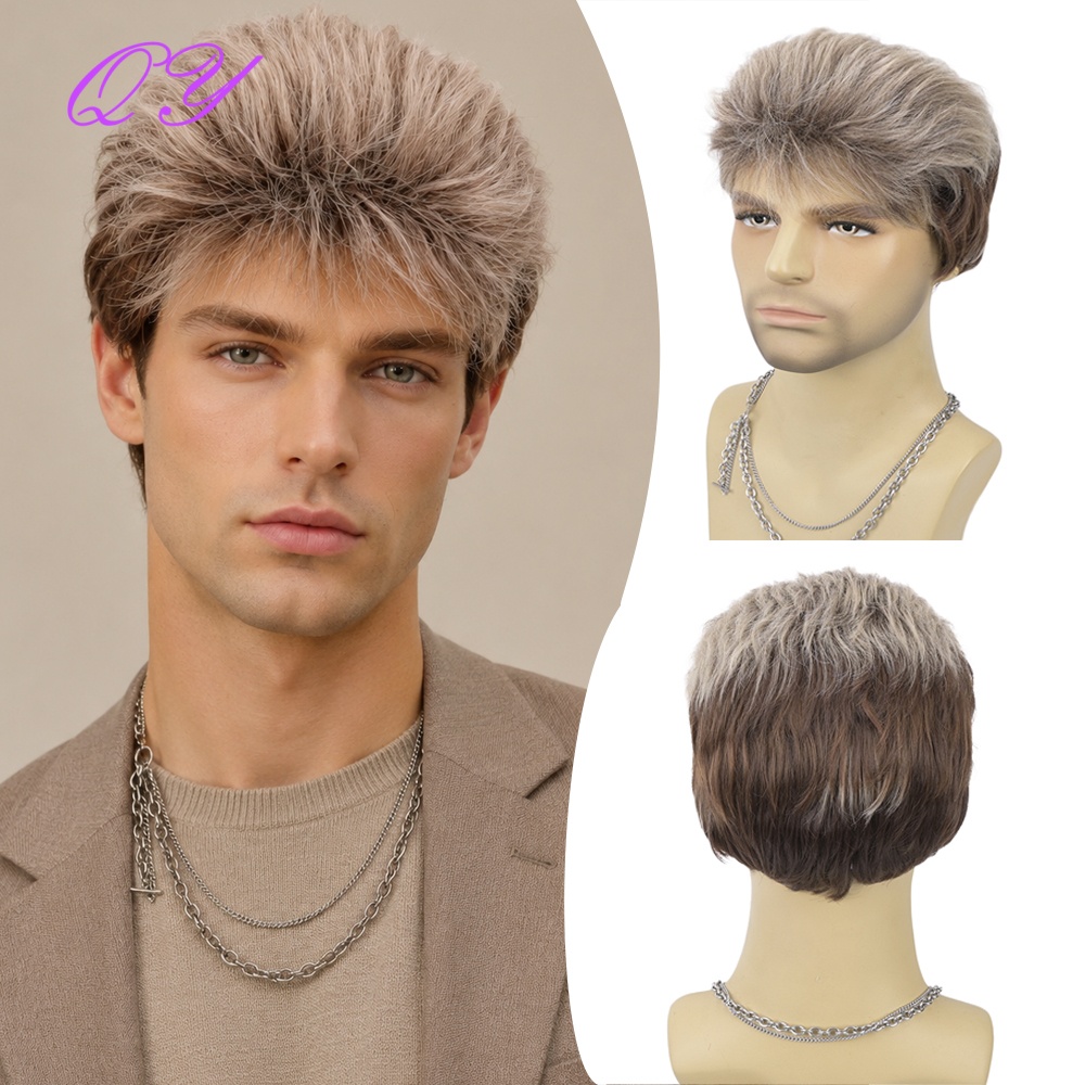 Peruca Sintética Curta Marrom  - Synthetic Wigs avaliação e preço