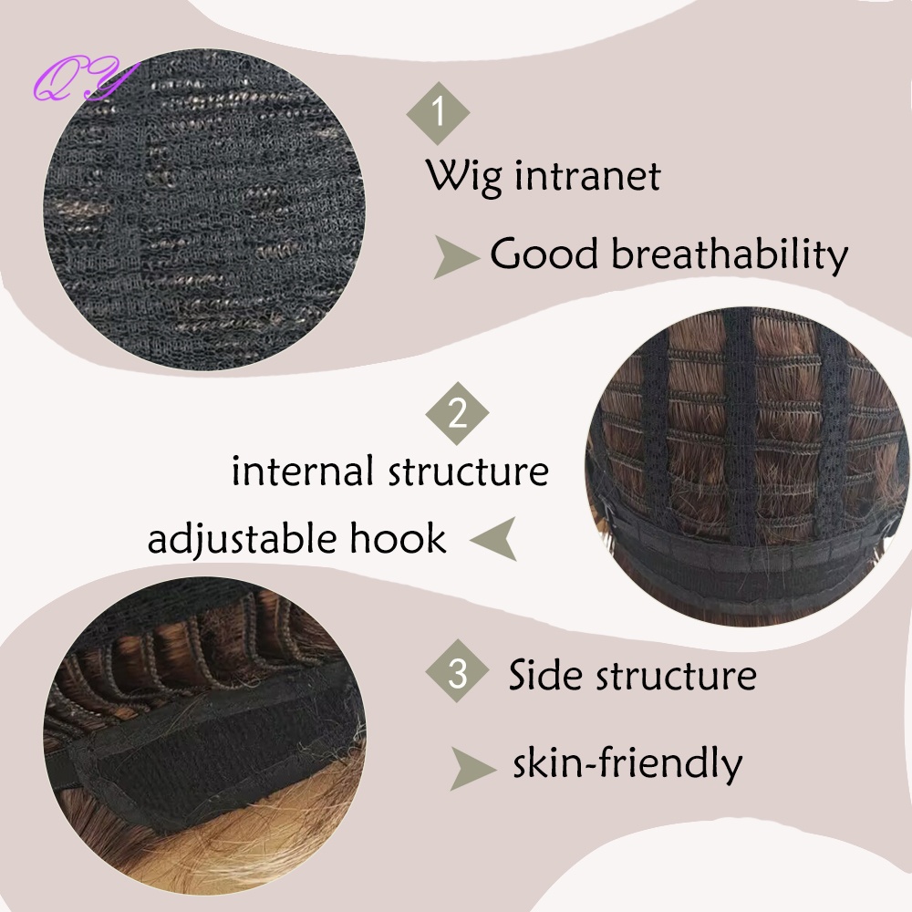 Peruca Sintética Curta Marrom  - Synthetic Wigs avaliação e preço