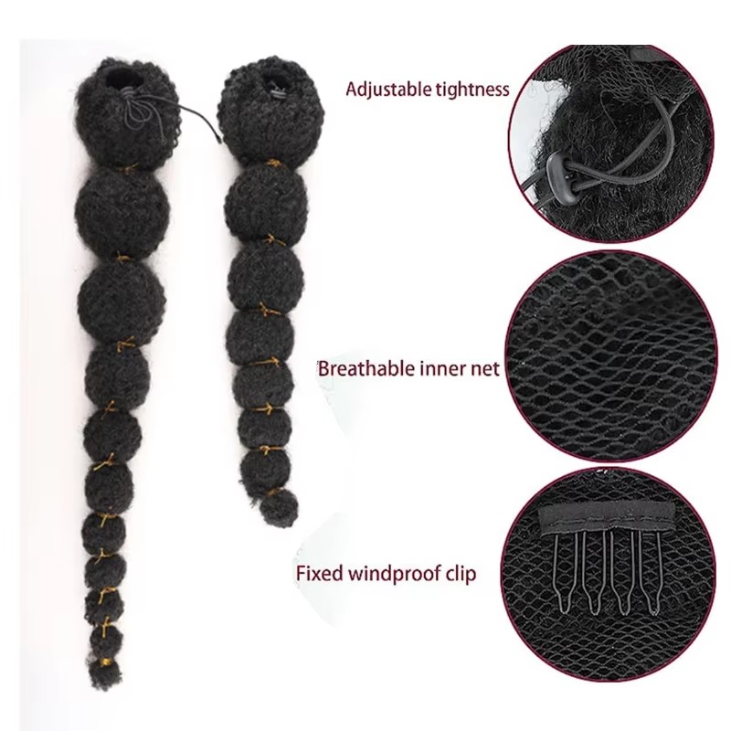 Extensão de Cabelo Afro Kinky  - Drawstring Afro Curly Puff Ponytail avaliação e preço