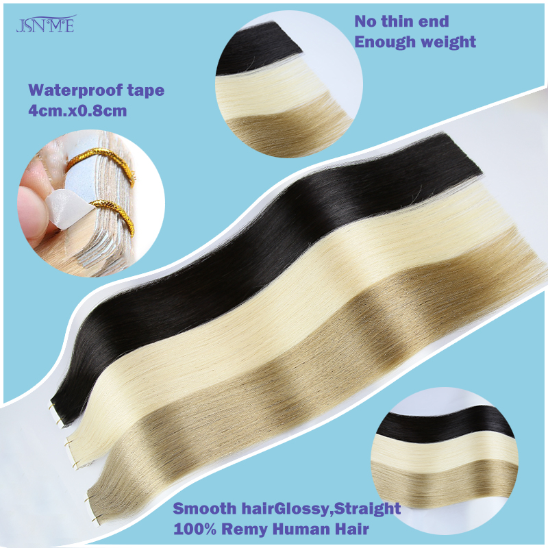 Extensão de cabelo com fita JS - Invisible Tape In Extensions Real Hair avaliação e preço